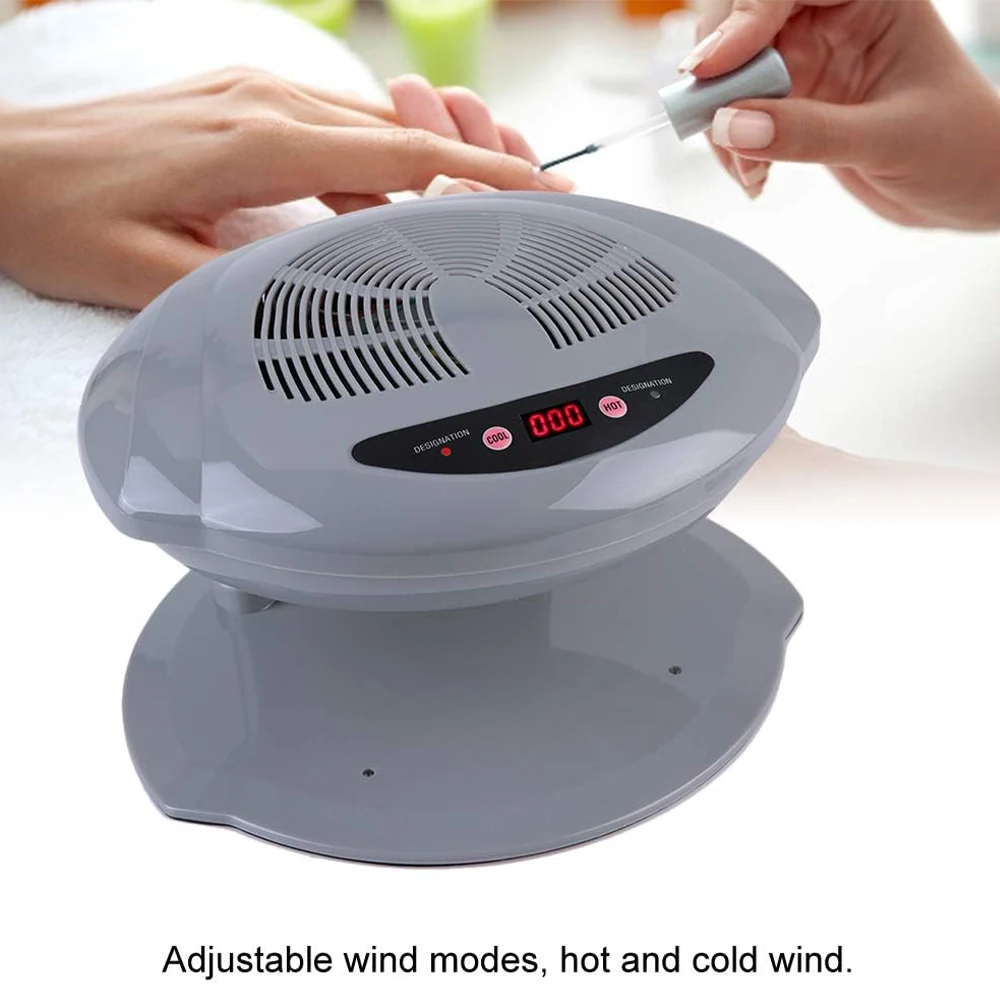 Nail Dryer Nail Fan Hair Dryer with Automatic Hot and Cold Air Function Nail Tools Suitable for Curing Fingernails and Toenails - 3