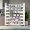 Tall Kitchen Pantry Storage Cabinet with Drawer and Adjustable Shelves Pantry Cabinet for Kitchen Bathroom or Hallway White 2