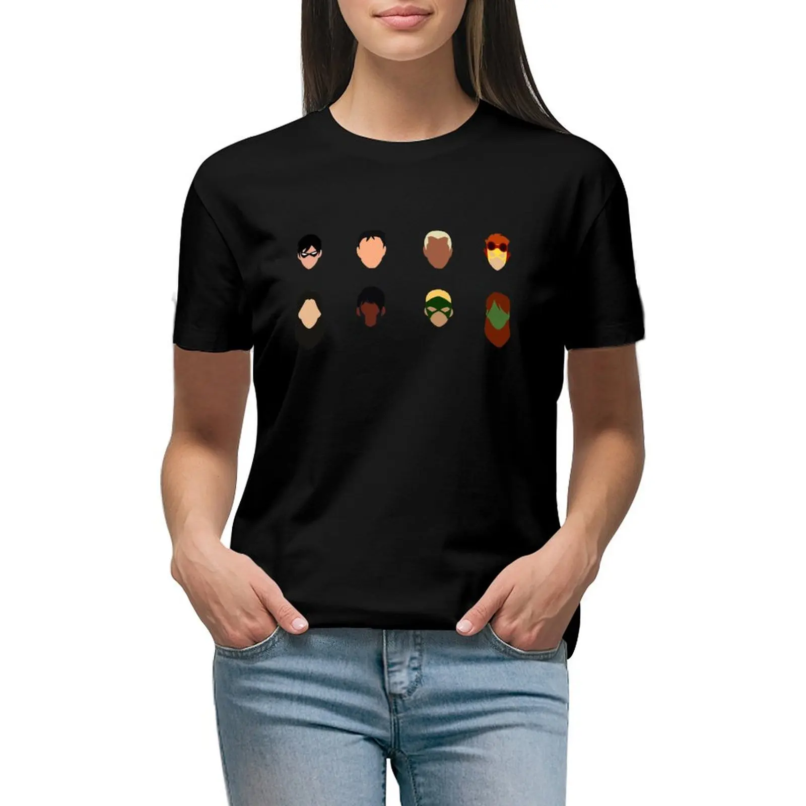 

Minimal YJ T-shirt lady clothes oversized summer blouses woman 2024