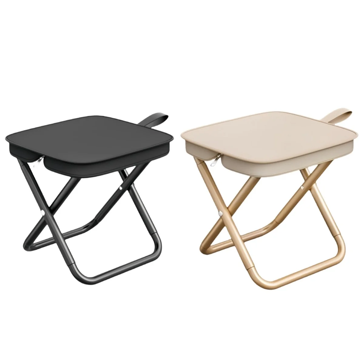 1 Set Portable Ultralight Foldable Stool, Stainless Steel Folding Chair With Bag, For Outdoor Fishing Camping, Mountaineering