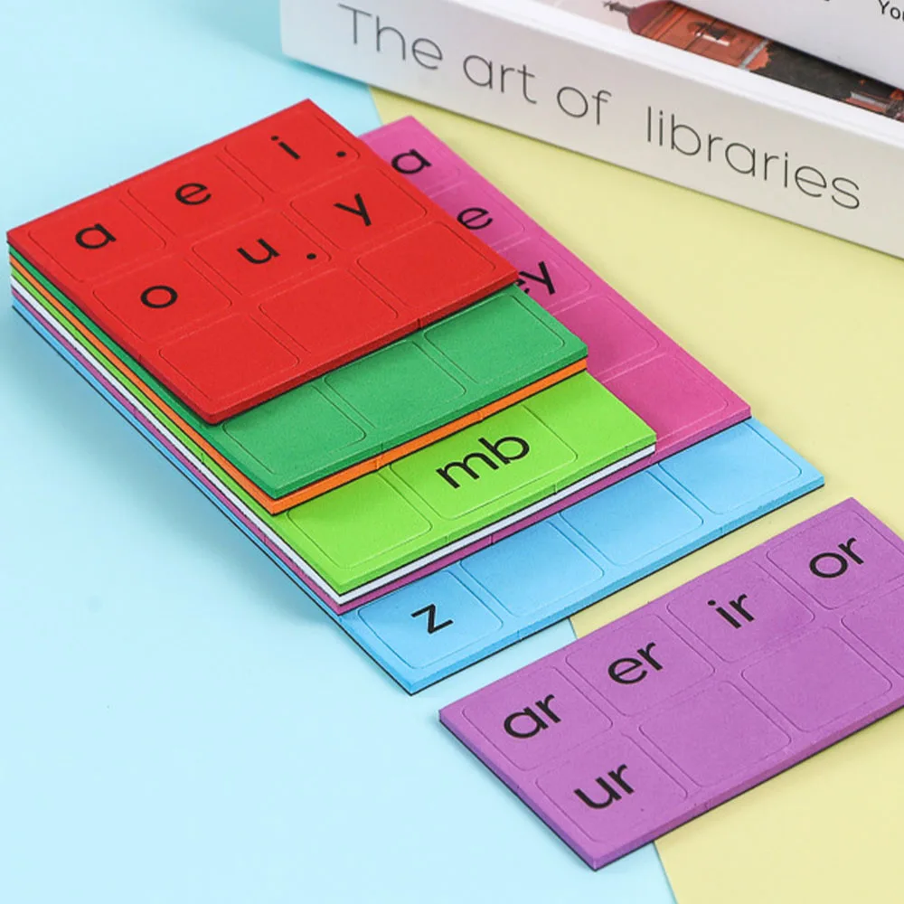 Magnetic Phonics Tiles Alphabet Set learn english Montessori spelling books baby educational games For children 5 years old toys