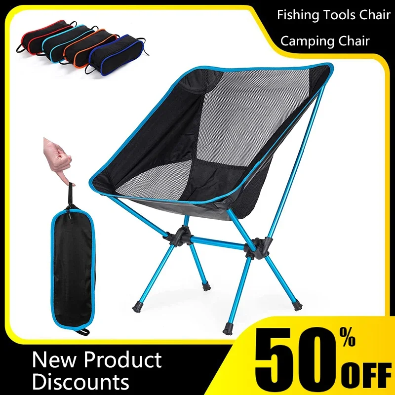 

Travel Ultralight Folding Chair Superhard High Load Outdoor Camping Chair Portable Beach Hiking Picnic Seat Fishing Tools Chair
