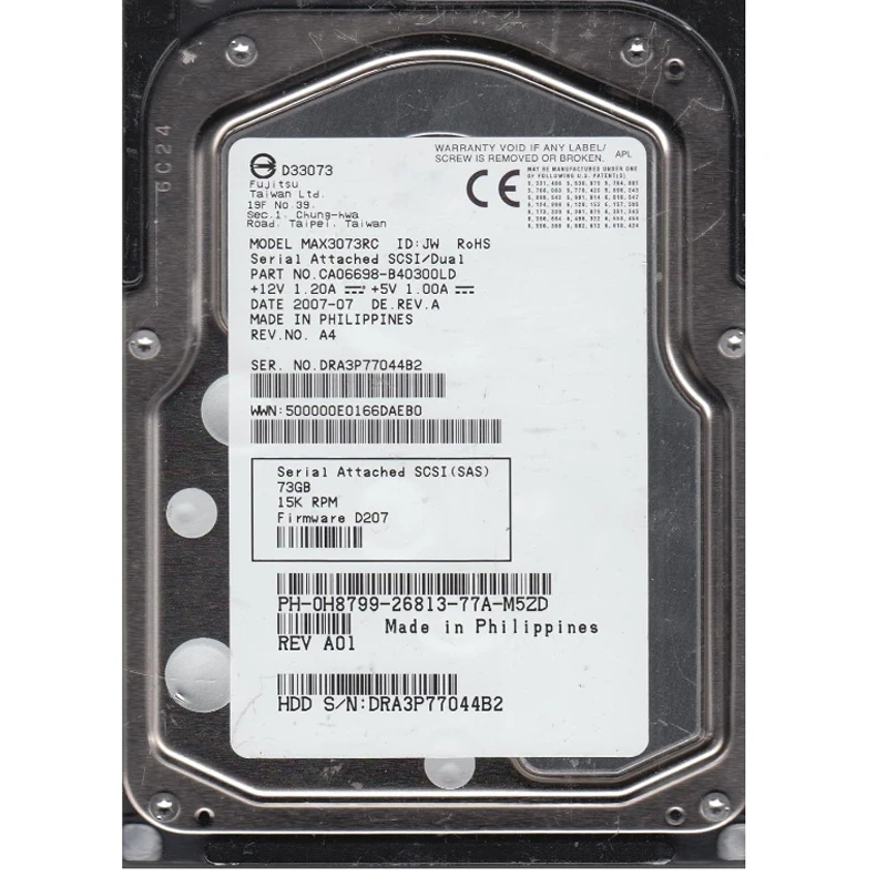 

100% Новинка в коробке 1 год гарантии MAX3073RC 73G U320/15K 0H8799 требуется больше фото под углом, пожалуйста, свяжитесь со мной