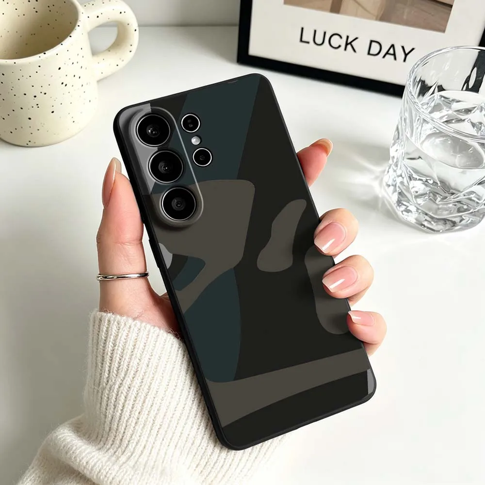 Graffiti Army Green Camouflage Phone Case - Black Cover