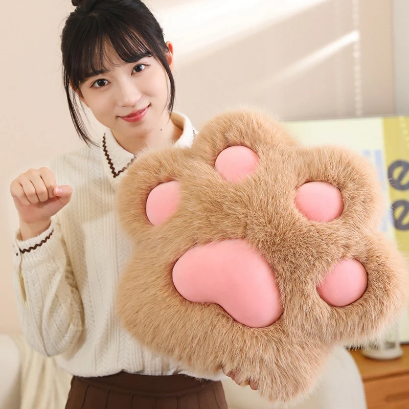 Kawaii Cat Paw Throw Pillow Stuffed Soft Claw Plush Toy Sofa Home Decoration Sleeping Doll Holiday Gift 5