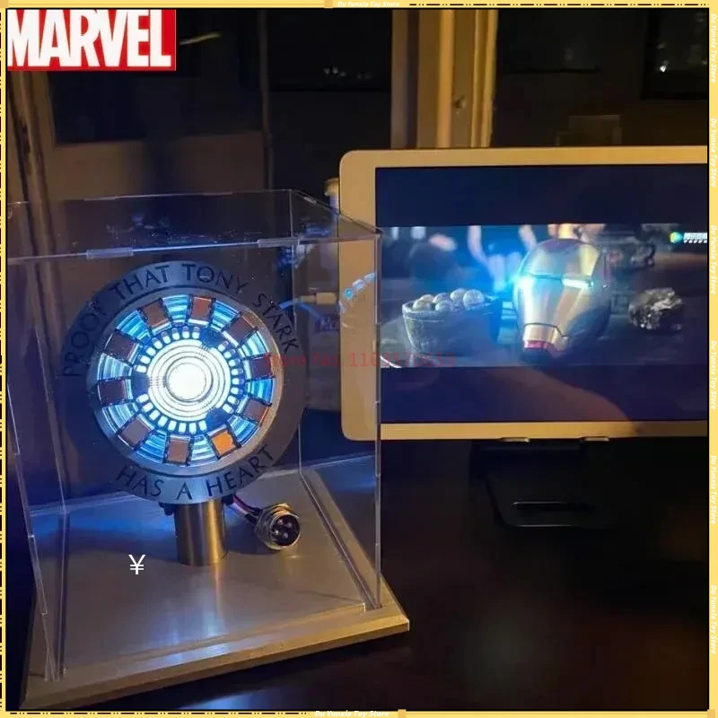 

Avenger Iron Man Mk1 Mk2 Arc Reactor Tony Stark Heart Of Mark Figure Led Light Superhero 1:1 Cosplay Toys Chest Lamp Xmas Gifts