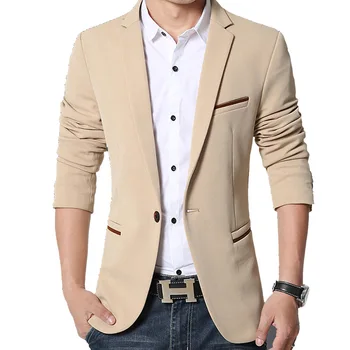 Brand Mens Casual Blazers Autumn Spring Fashion Slim Suit Jacket Men Blazer Masculino Clothing Vetement Homme M~5XL AY1415 8