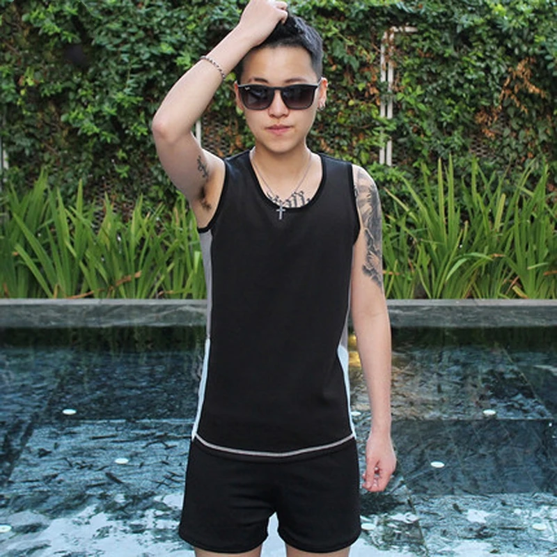 Women Swimsuit Slim Tomboy Les Swimwear 