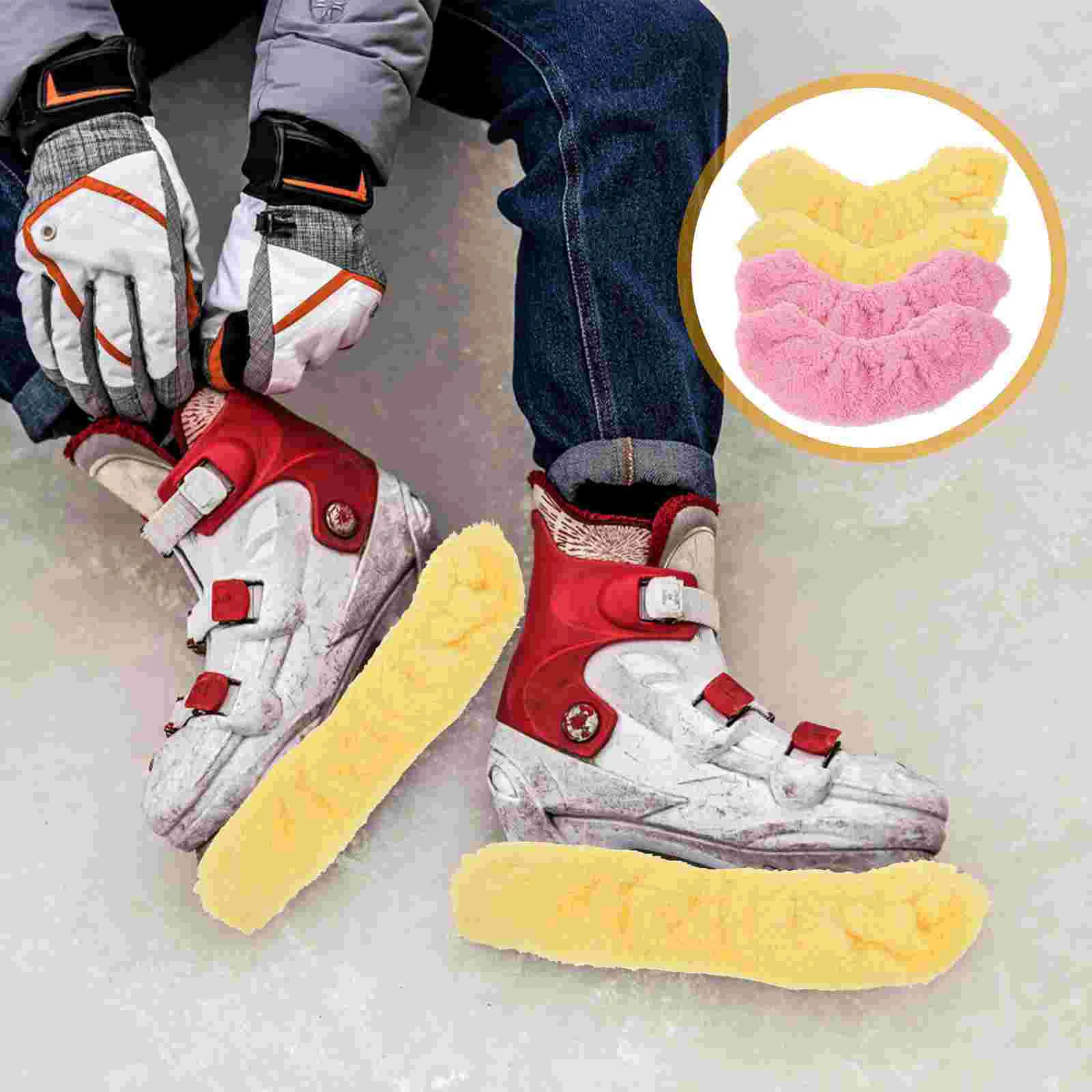 Fuzzy Skate Set Ice Skates for Kids Durable Hockey Blades Covers Green Polyester