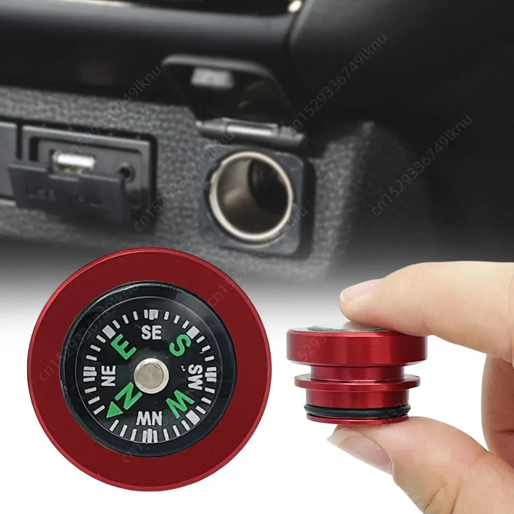 Cigarette Lighter Plug Cap Dustproof Waterproof Compass Car Cigarette Outlet Cover Compass Cigarette Socket Plug Car Accessories 3