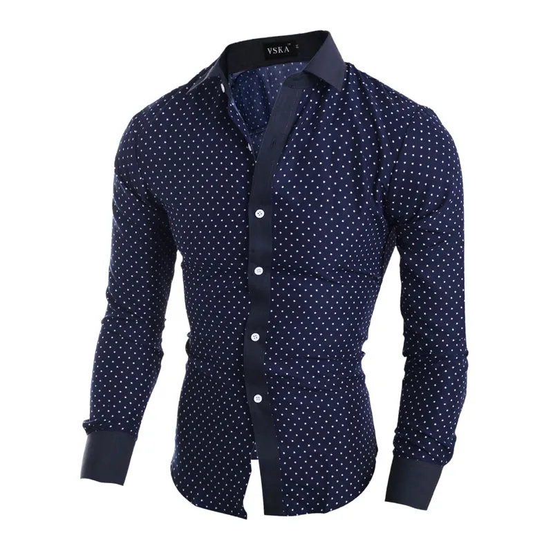 

[European Code] 2021 Spring Autumn New Men's Casual Classic Five-pointed Star Printing Long-sleeved Shirt Men Camisa Masculina