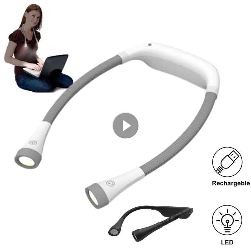 

USB Reading Lamp Neck Book Light Rechargeable HandsFree Portable LED Reading Light For Camping Repairing Lighting Accessories