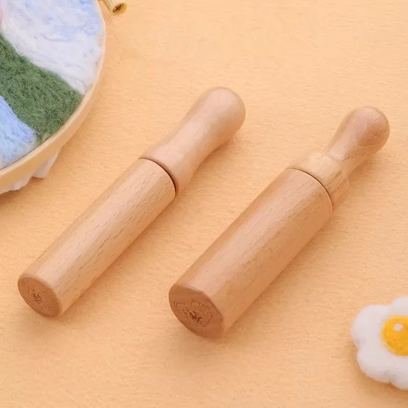 IMZAY Wool Felting Tool without Needls Professional DIY Felt Needles Tool with Wooden Cap for Handmade Craft Work