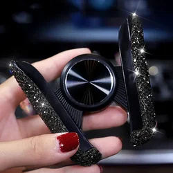 Elegant Crystal Diamond Car Phone Holder with 360° Rotation for a Secure and Stylish Upgrade (Black)