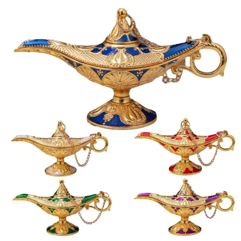 Aladdin Magic Lamp Classic Rare Legent Aladdin Magic Genies Lamps Magic Lamp Decoration For Household Ornaments Christmas Party