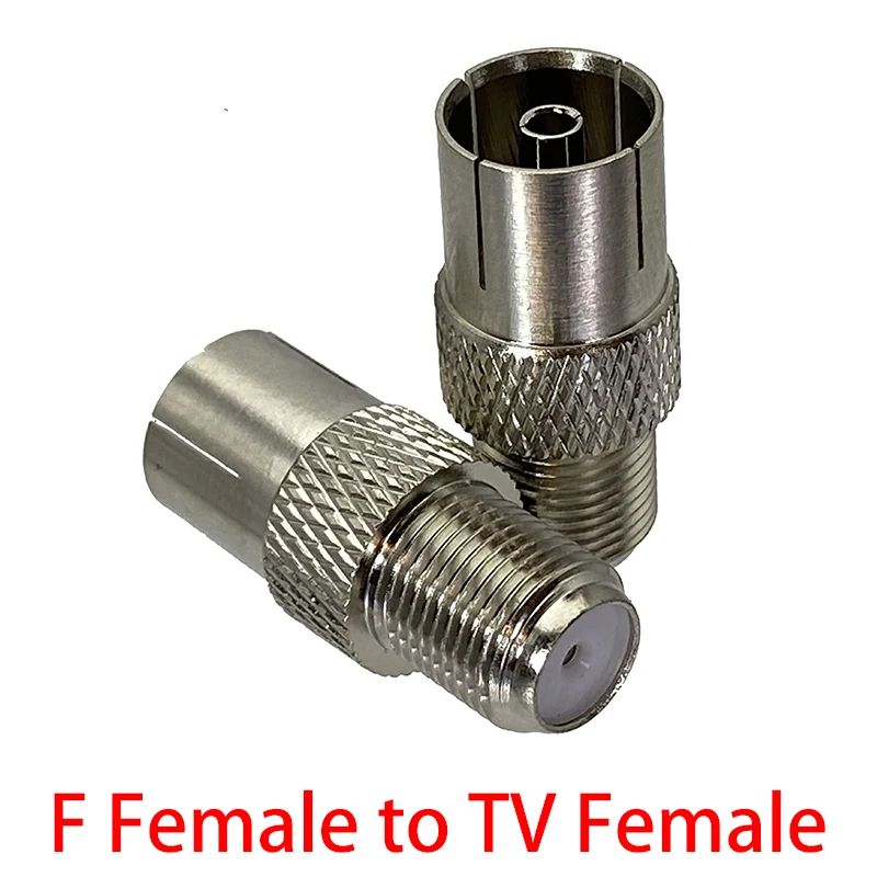 F TV-IEC PAL DVB-T 남성 플러그 및 여성 잭 Striaght RF 어댑터 커넥터 동축 와이어 터미널 1Pcs