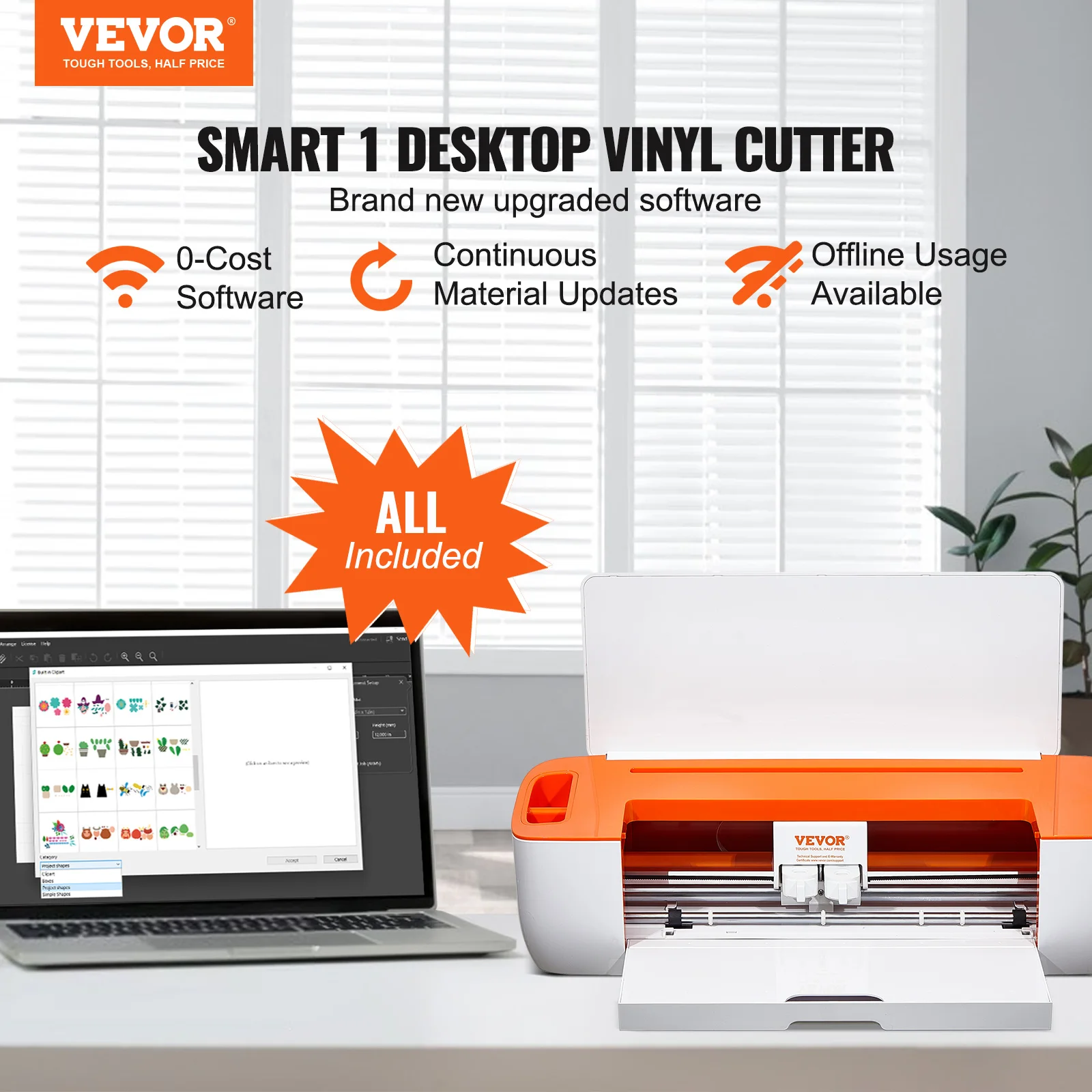 Vinyl Cutter Machine Compatible with iOS Android Windows Mac Bluetooth For DIY Cards Decor