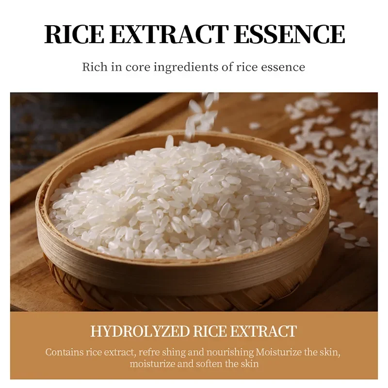 Rice Raw Pulp Whitening Sleep Mask Anti-Aging Fade Fine Lines Moisturizing Rejuvenating Brighten Repairing Facial Mask Skin Care