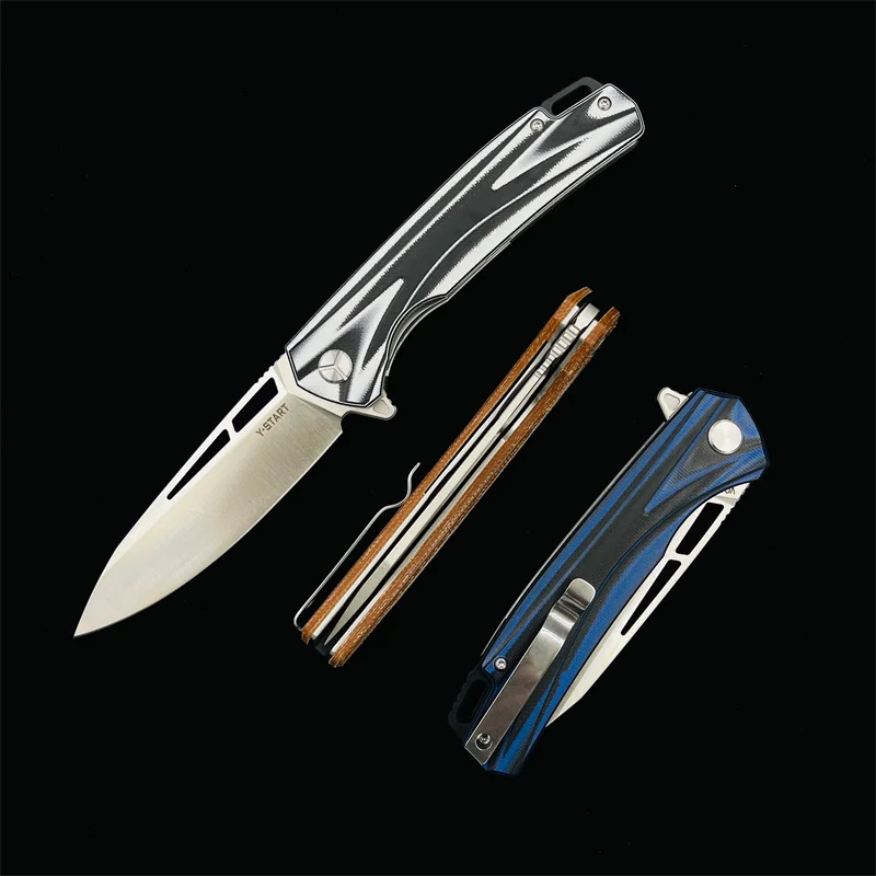 Y-START Flipper Folding Knife Ball Bearing Washer VG10 Blade G10 Handle 3 Colors Outdoor Camping Hunting Daily EDC Tools LK5021N 5