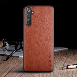 Vintage Leather Solid Color Case - Classic Design and Durable Protection for Realme 6S (Brown)