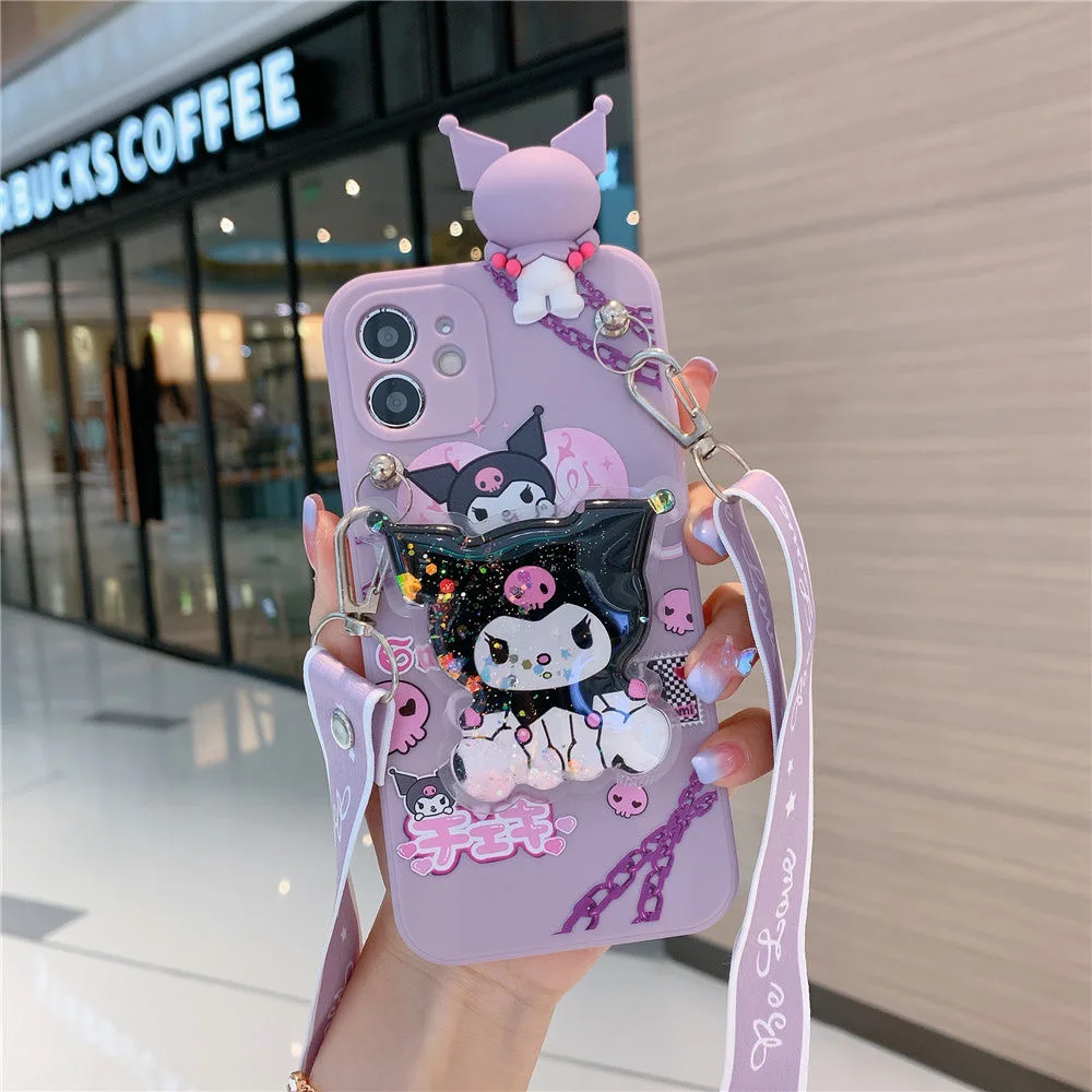 case for iphone 13 pro max Sanrio Kuromi 3D Cartoon Phone Cases For iPhone 13 12 11 Pro Max Mini XR XS MAX 8 X 7 SE For Girls Anti-drop Soft Silicone Cover 13 pro max case