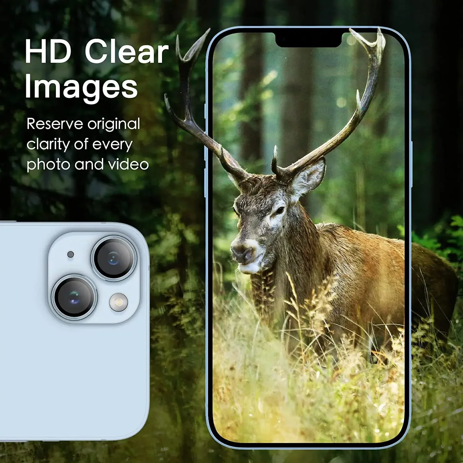 Blue Camera Lens Protector - Premium Tempered Glass Cover Accessories, 2-3 Piece Set