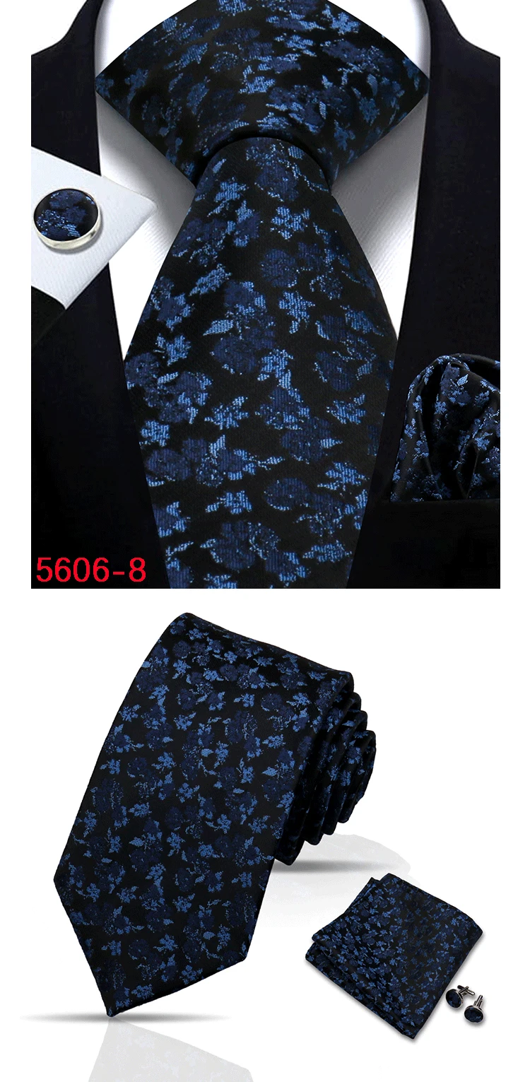 Luxus Floral Wein Krawatten Für Männer Hochzeit Party Business Krawatte Taschentuch Manschettenknöpfe Set Männer Anzug Zubehör Handgemachte Gravata – Detail 19