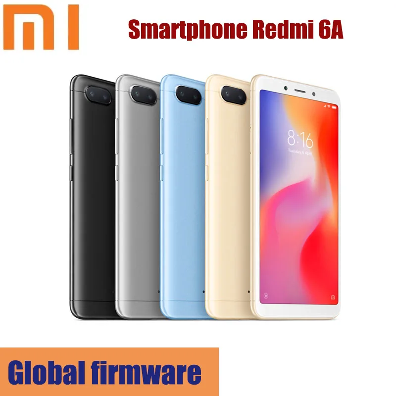 Xiaomi Redmi 6A celular Google Play Android smartphone Face Unlock instock 3G 32G |