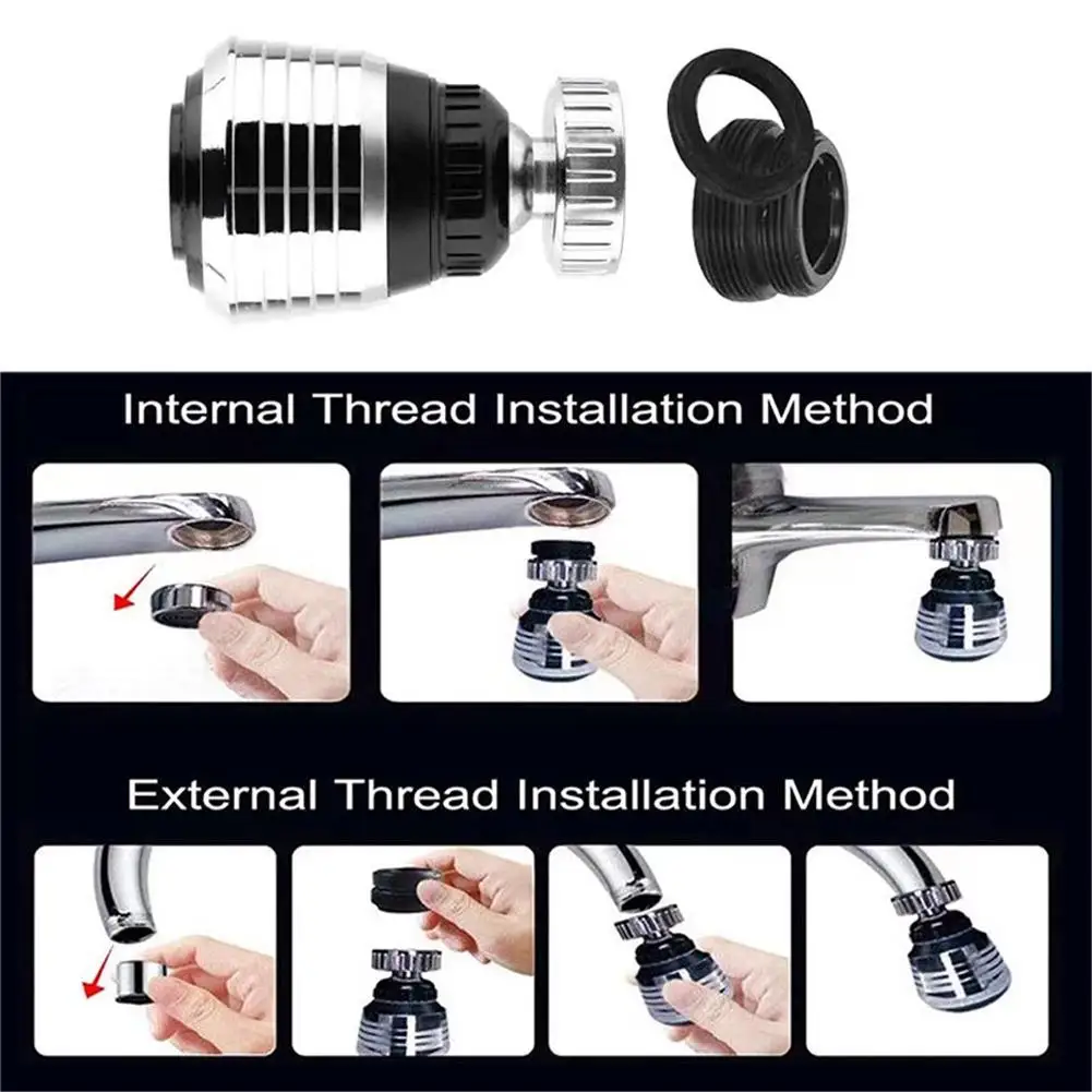 Faucet Aerator Faucet Extender Faucet Adapter Faucet Filter Faucet Water Filter Faucet Extension 360Rotate Swivel Faucet Nozzle Filter Adapter Kitchen Water Filter Attachment