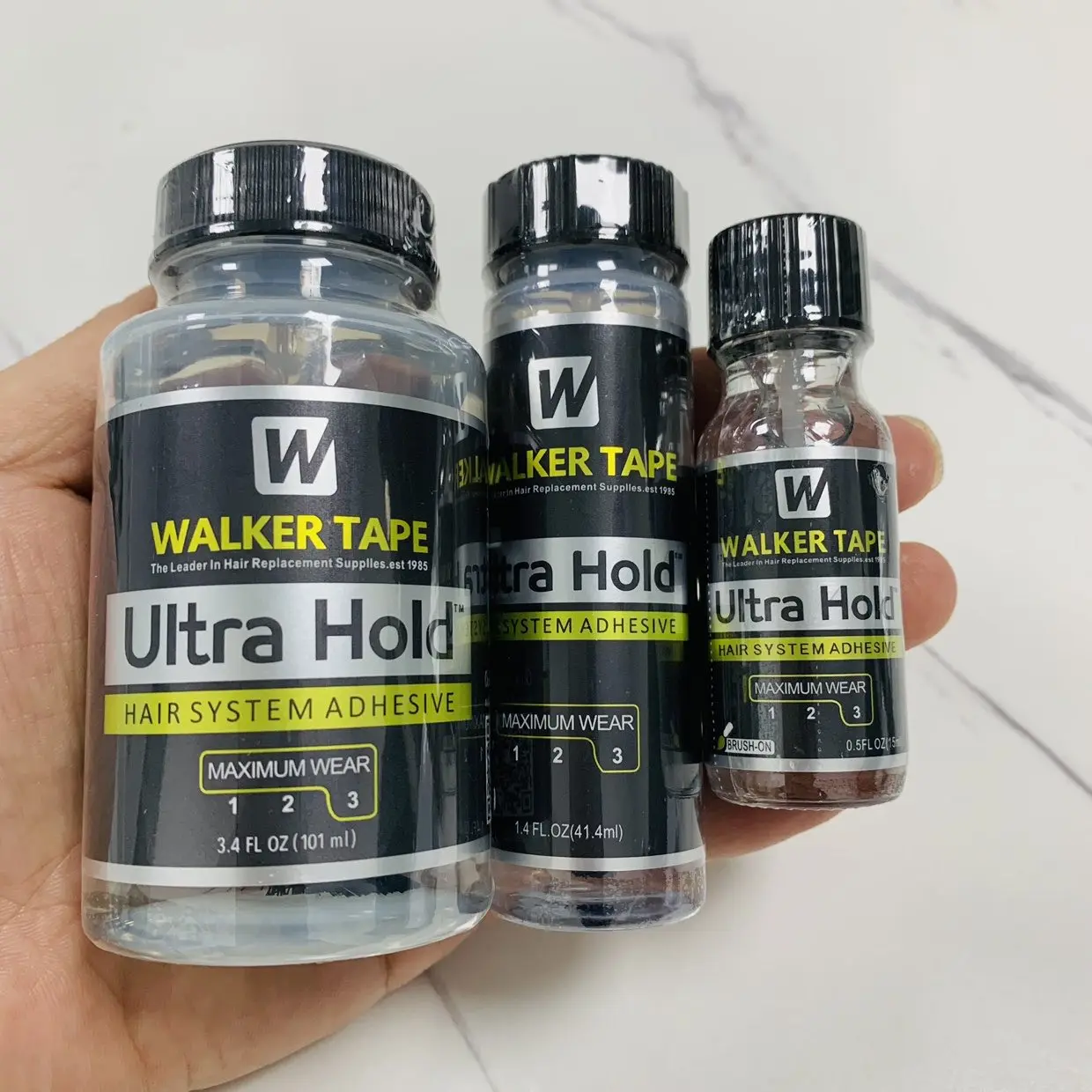 Wholesale Walker Tape Ultra Hold Lace Wig Glue Waterproof Transparent Lace Adhesive for Hair Replacement Brush-on Glue 6