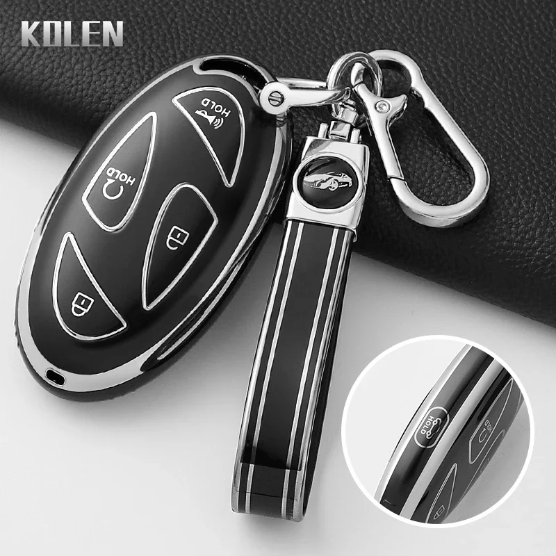 Fashion TPU Car Remote Key Case Cover with Keychain Fob Accessories