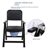 Wide Frame Toilet Chair, Elderly Shower Seat, Pregnant Women Mobility Aid, Foldable Wheel-Assisted Chair, Portable Commode Chair 4