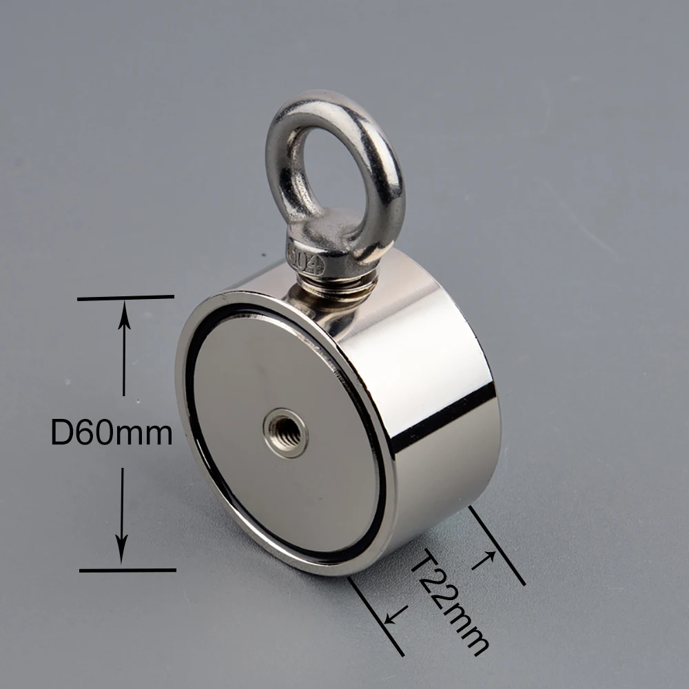 350Lbs Double Side Neodymium Magnet Strong Salvage Fishing Magnet Search  Magnet Holder Ship From Russian