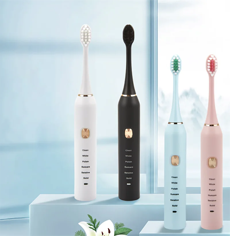 Electric Toothbrush Ultrasonic Sonic Rechargeable Tooth Brush Six-speed Mode Waterproof Whitening Teeth Brush Adult Timer Brush