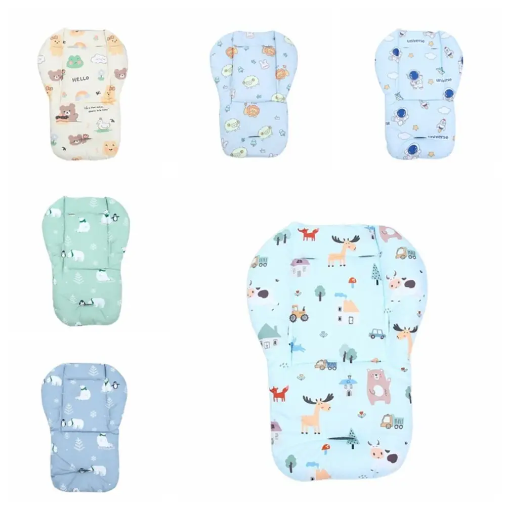 Cartoon Pattern Baby Stroller Cushion Stroller Accessories Seat Liner Trolley Mattress Pram Cushion Car Seat Pushchair Car Mat