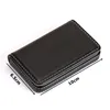 PU Leather Business Card Holder Men Credit Card Holder Large Capacity Wallets Women Metal Bank Card Case With Magnetic Shut 5