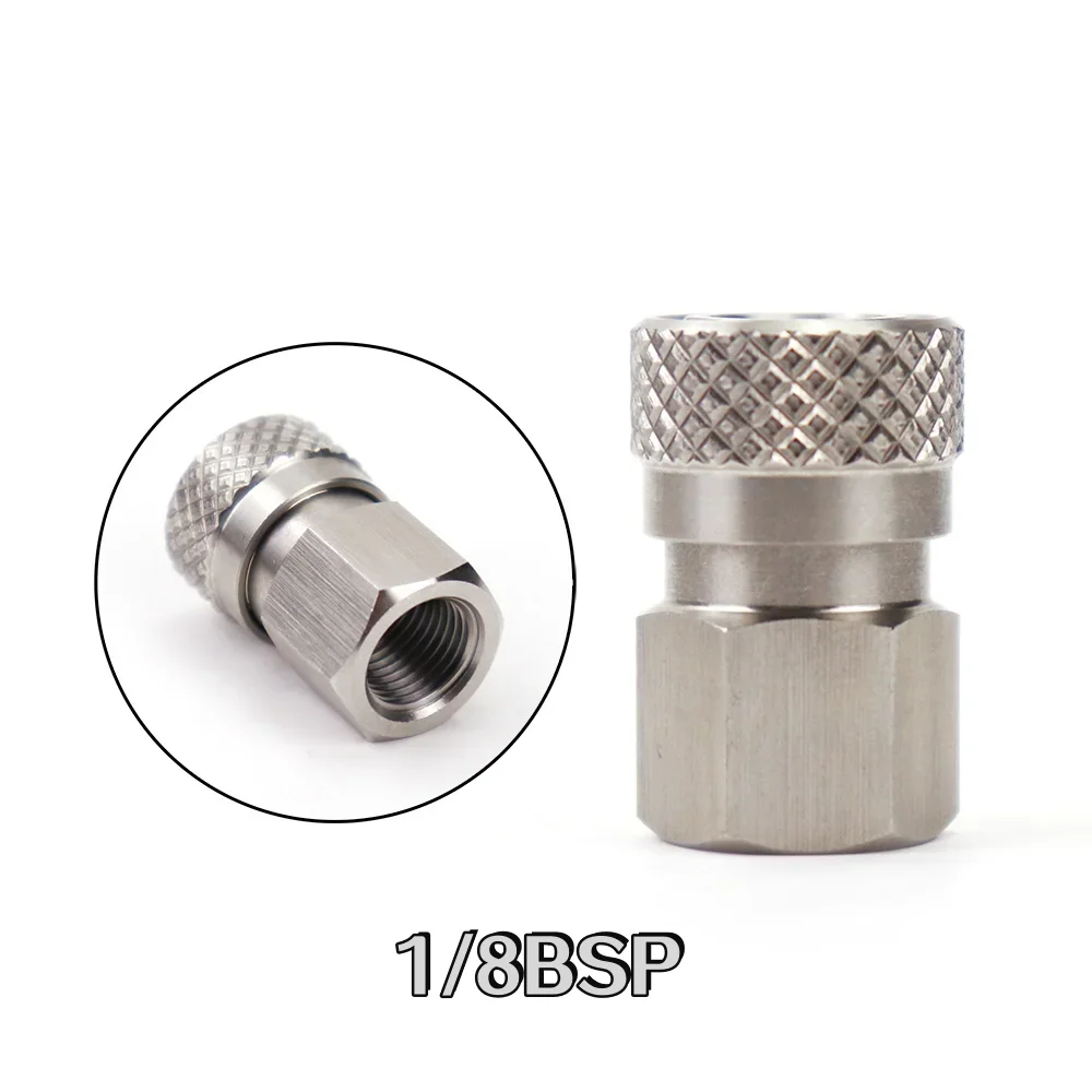 Stainless Steel Female Thread 1/8BSP 1/8NPT M10 Quick Disconnect Quick Coupler Socket Filling/Charging Adapter