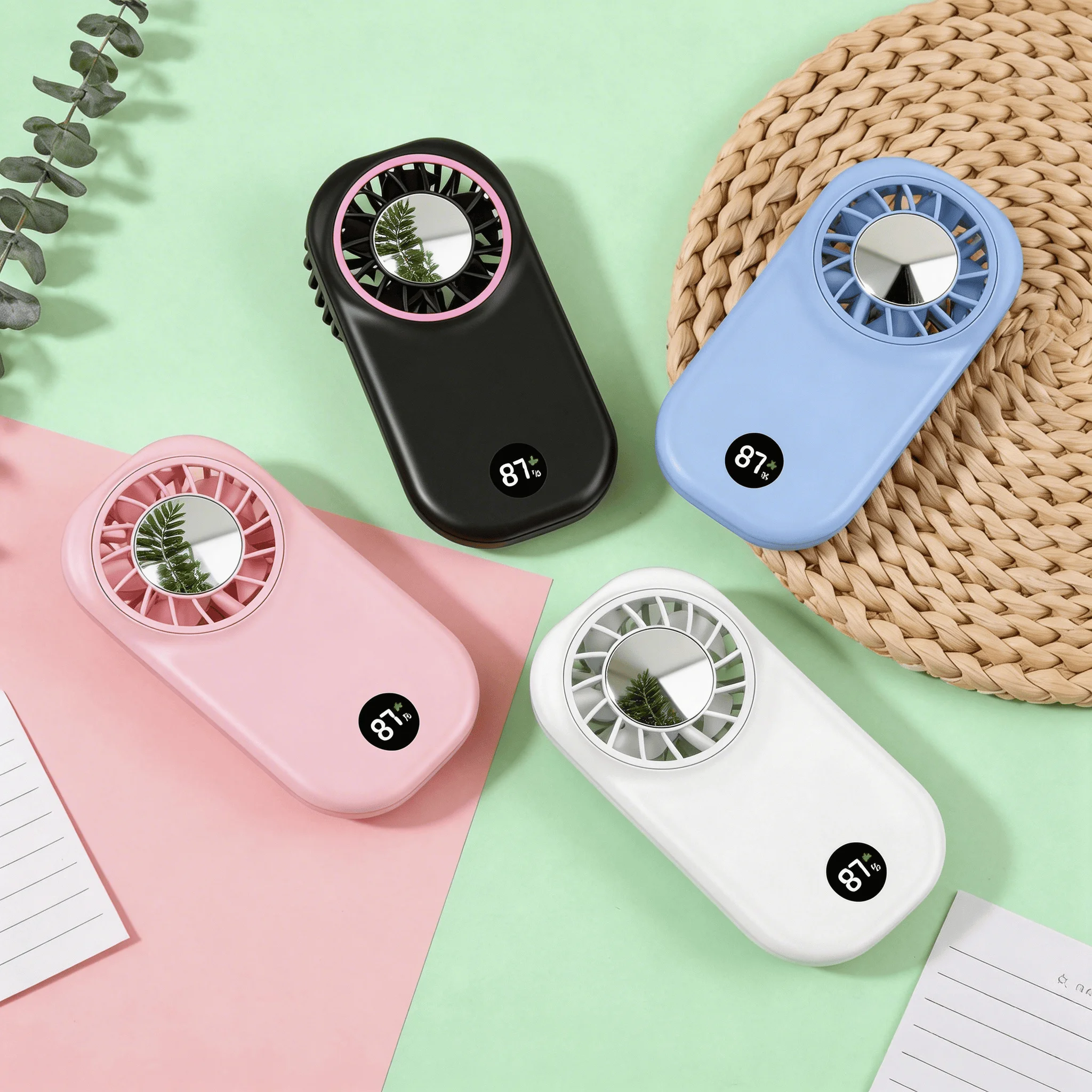 Mini Portable Handheld Fan Usb Rechargeable Personal Desk Fan_voghion.com