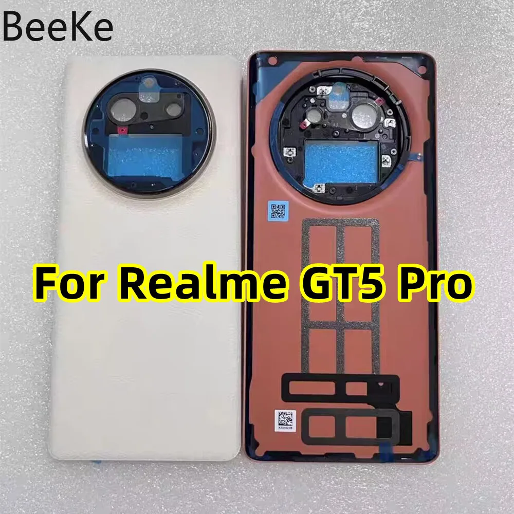 

Repair Original For Realme GT5 Pro GT 5 Back Battery Cover Rear Door Glass Case Housing + Camera Lens Frame gt5pro Replacement