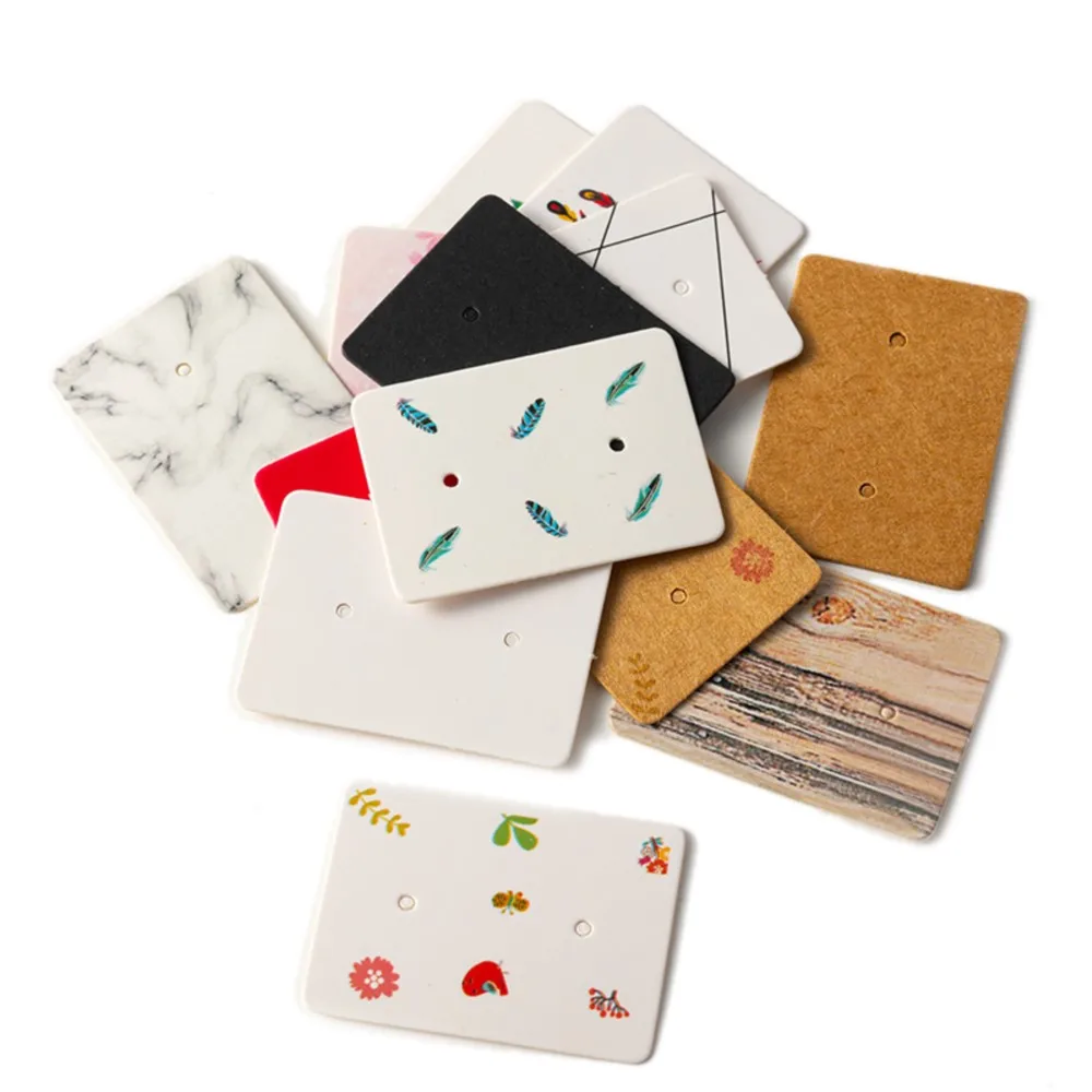 2,5 Stück 3,5 x cm Kraft papier Ohr stecker hängen Tag Schmuck Display Karten halter Ohrringe Pappe Klein unternehmen Verpackung Lieferungen
