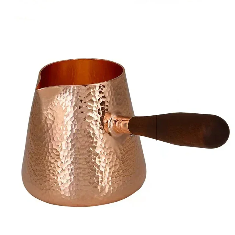 500ml Pure Copper Latte Pitcher Milk Jug Water Pots Kettles Hammer Handcraft Drinkware Tableware
