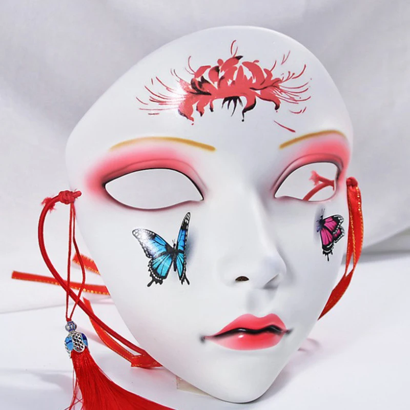 

Chinese Style Masks Anime Cosplay Mask Hanfu Costume Accessories Carnival Masquerade Mask Halloween DIY Decor Party Hand-painted