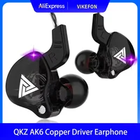 Écouteurs intra-auriculaires QKZ AK6 avec 6 unités dynamiques, microphone, son stéréo, subwoofer HIFI, pour le sport et monitoring 1