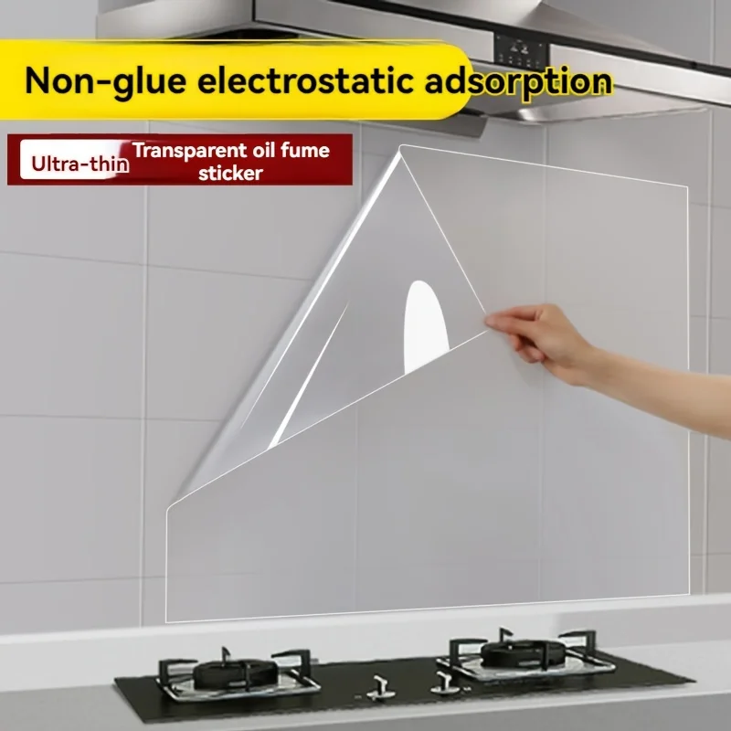 Wandschutzfolie mit elektrostatischer Haftung aus Kunststoff – wasserdicht, ölbeständig, abnehmbare Folie für Küchenfliesen, Zuhause, Wohnheimdekoration
