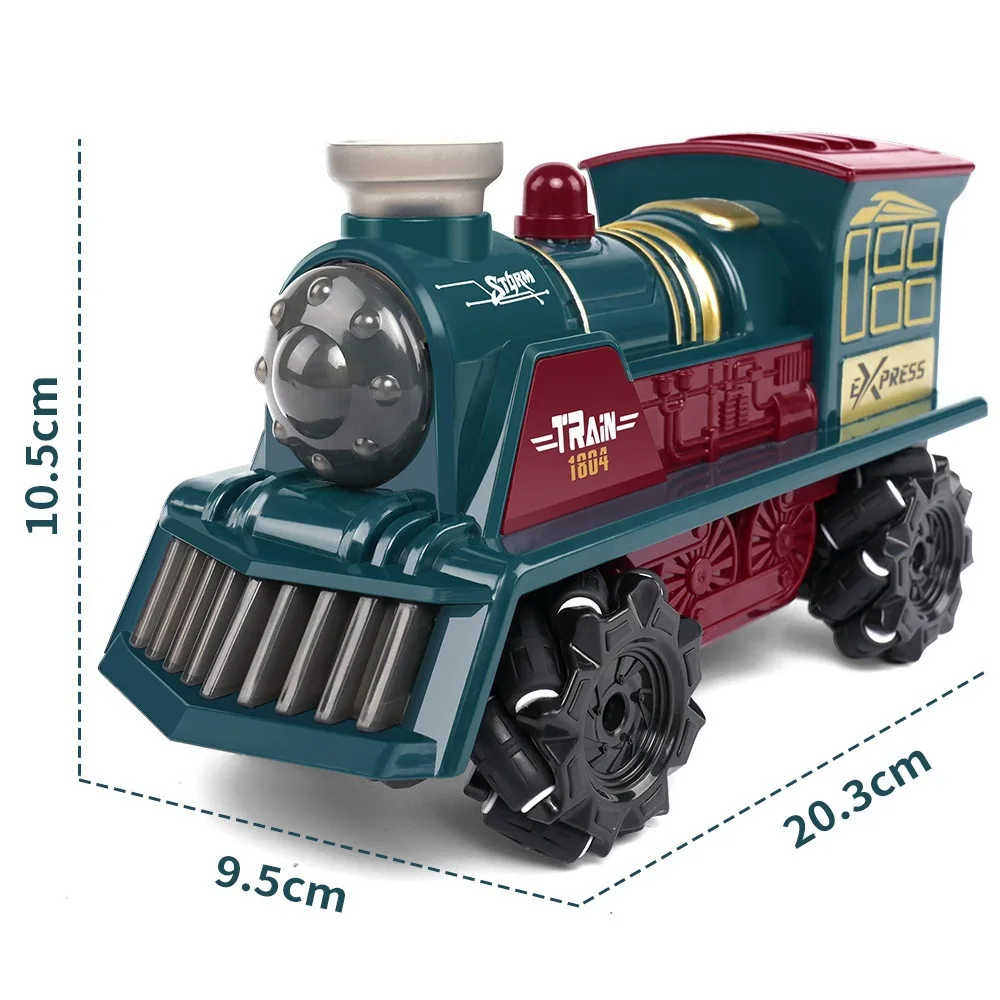 Rc Car Retro Stunt Train Wireless RC spray Car Drift Remote Control Train With Sound And Light Electric Christmas Gifts For Kids