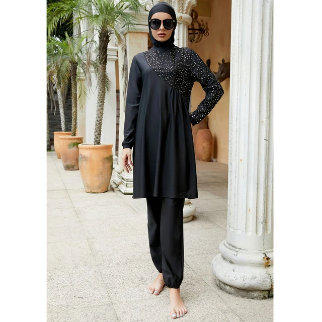 Burkini Donna Seafanny 3 Pezzi - Copertura Completa Con Hijab, UPF 50+, Per Nuoto Modesto - Foto 7