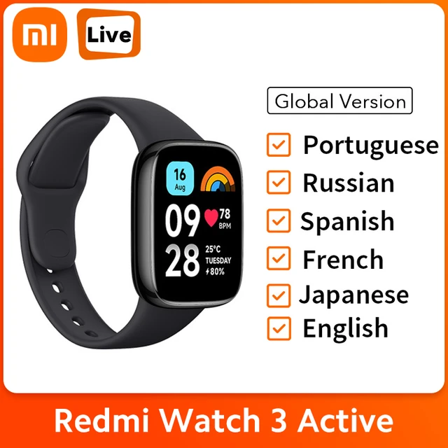  Xiaomi Redmi Watch 3 Active Smart Watch Fitness Tracker con 100  modos deportivos, monitor de sueño de frecuencia cardíaca de oxígeno en  sangre, reloj de llamadas telefónicas Bluetooth para iPhone y 