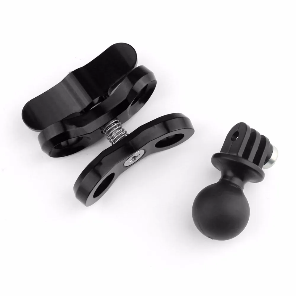 Tauchen Lichter ABS Ball Basis Adapter mit CNC Schmetterling Clamp Clip für Gopro 5 4 yi Sjcam GitUp Action /DSLR Kameras 360 Rotation – Detail 3