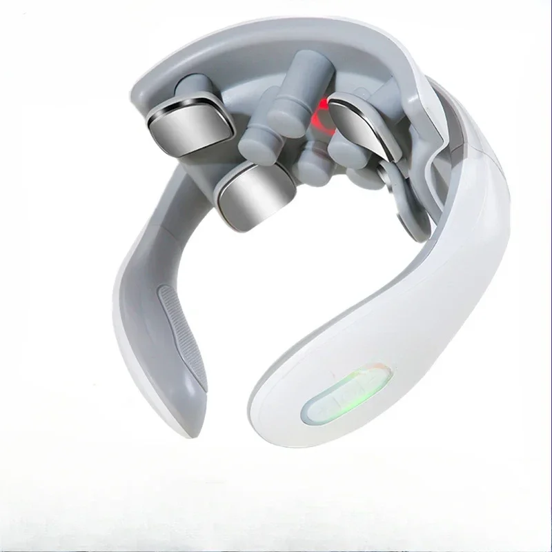 1PS 2/3/4/6/8 Head Rechargeable Heating Portable Intelligent Cervical Massager Breathing Light Vibration Hot Cervical Instrument