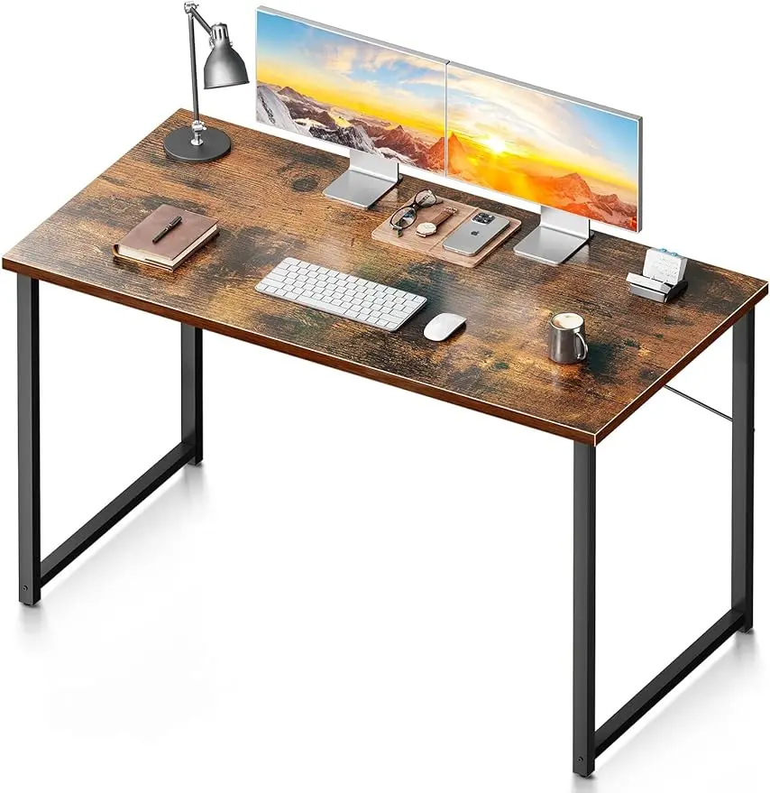 

Coleshome 48 Inch Computer Desk, Modern Simple Style Desk for Home Office, Study Student Writing Desk,Vintage